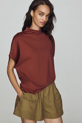 By Anthropologie Whitley Mock-Neck Top