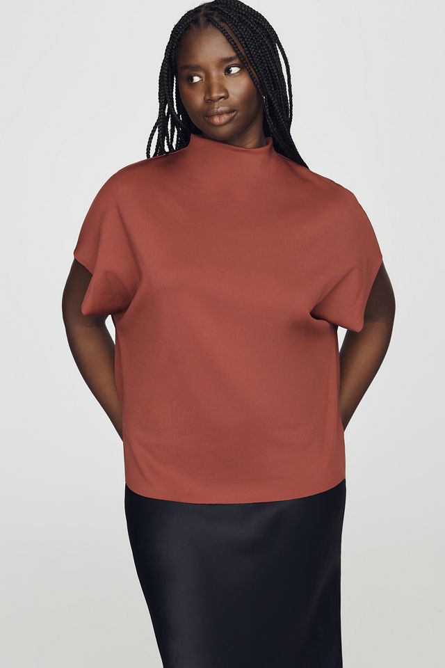By Anthropologie Mock-Neck Top #5