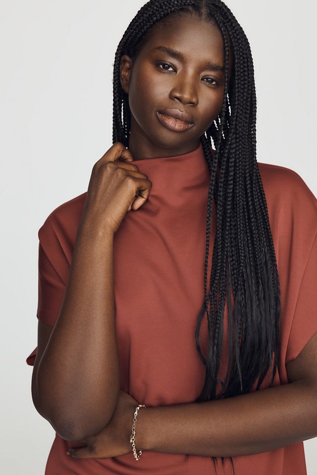 By Anthropologie Mock-Neck Top #4