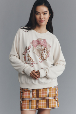 Maeve Animal Friends Crew-neck Sweatshirt In Multi