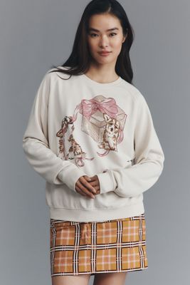 Maeve Animal Friends Crew-Neck Sweatshirt
