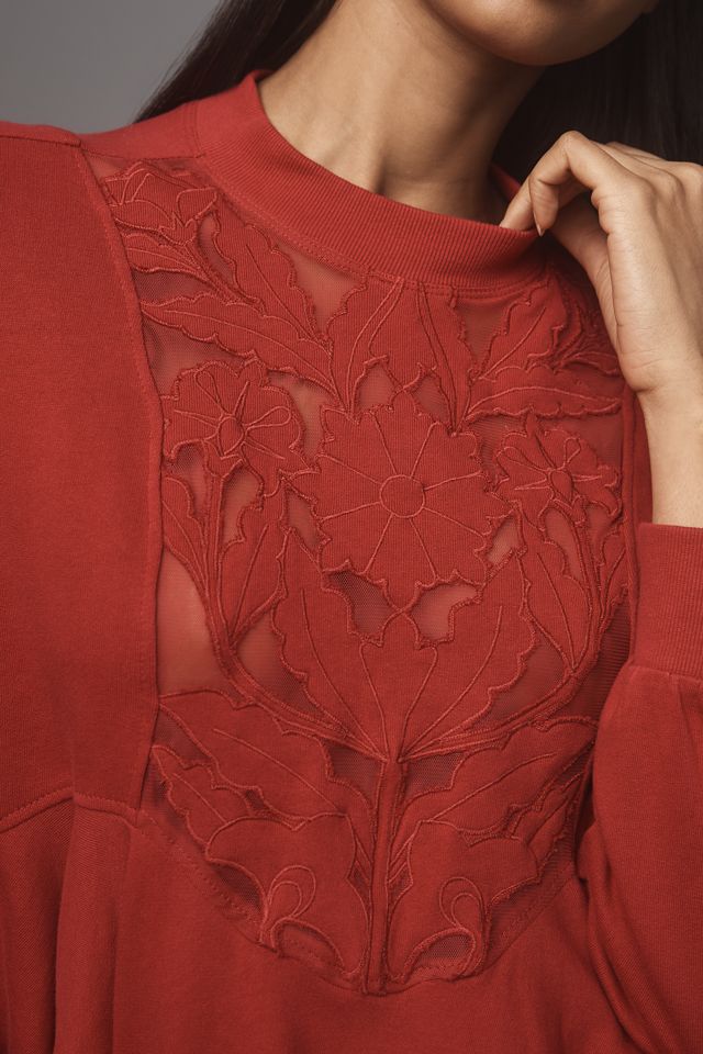 By Anthropologie Cutwork Swing Top #2