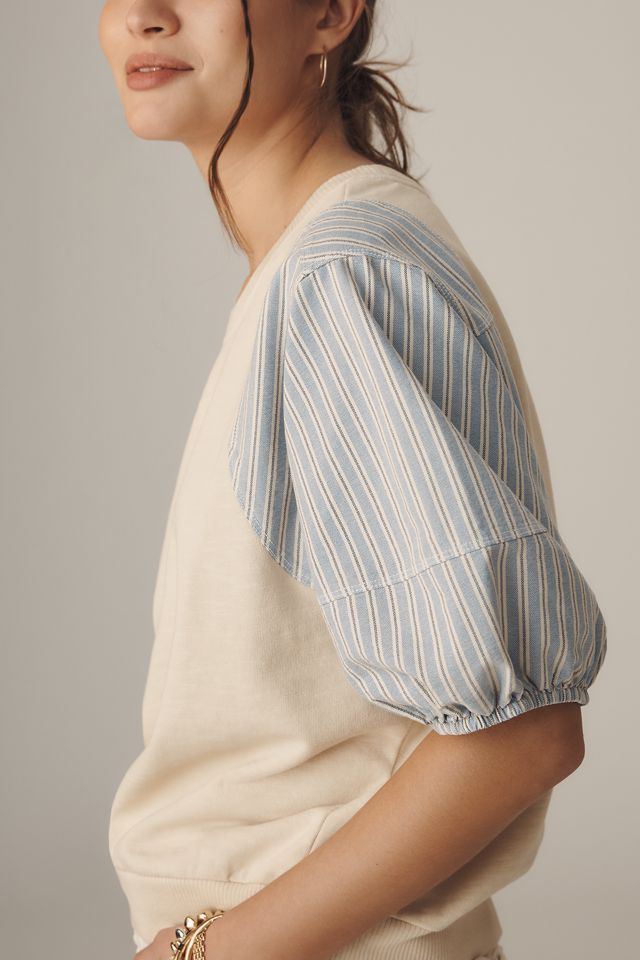 Pilcro Woven Puff-Sleeve Top #2