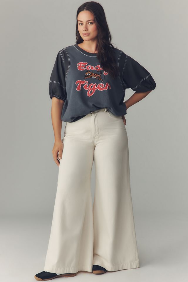 Pilcro Short-Sleeve Easy Tiger Graphic Sweatshirt #7