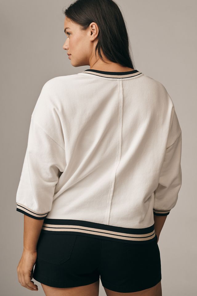 Pilcro Beaded Varsity Crew-Neck Tee #6