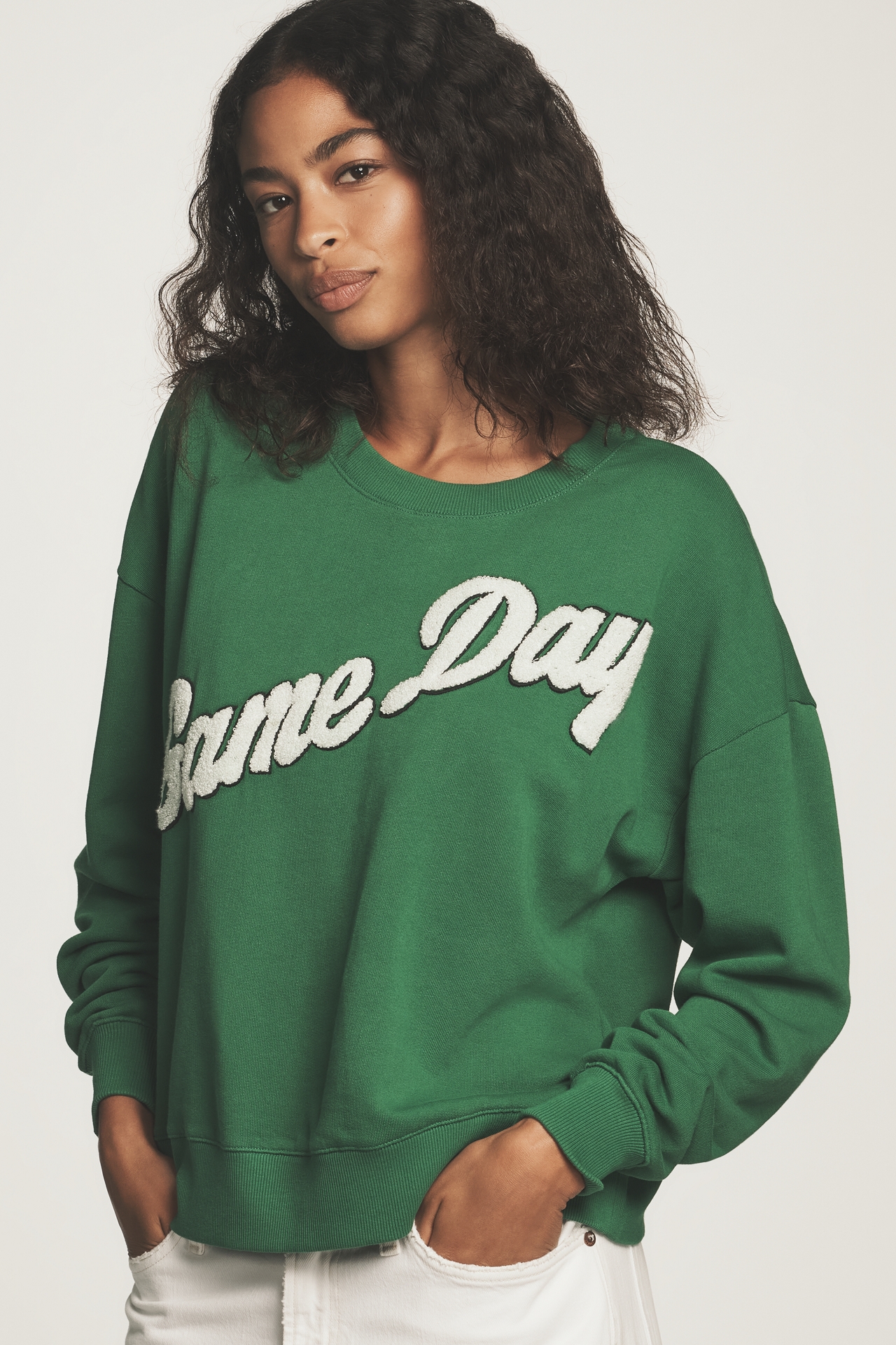 Maeve Game Day Crew-Neck Sweatshirt