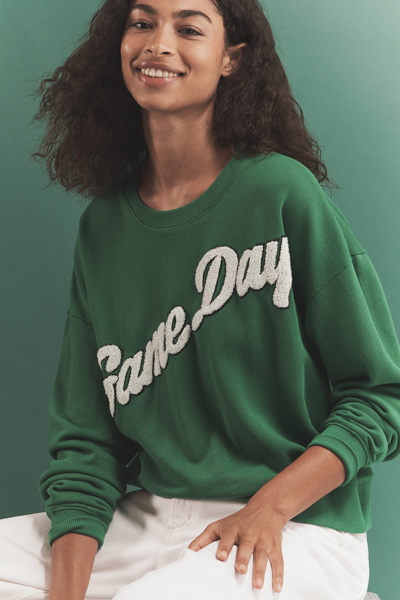 Maeve Game Day Crew-Neck Sweatshirt