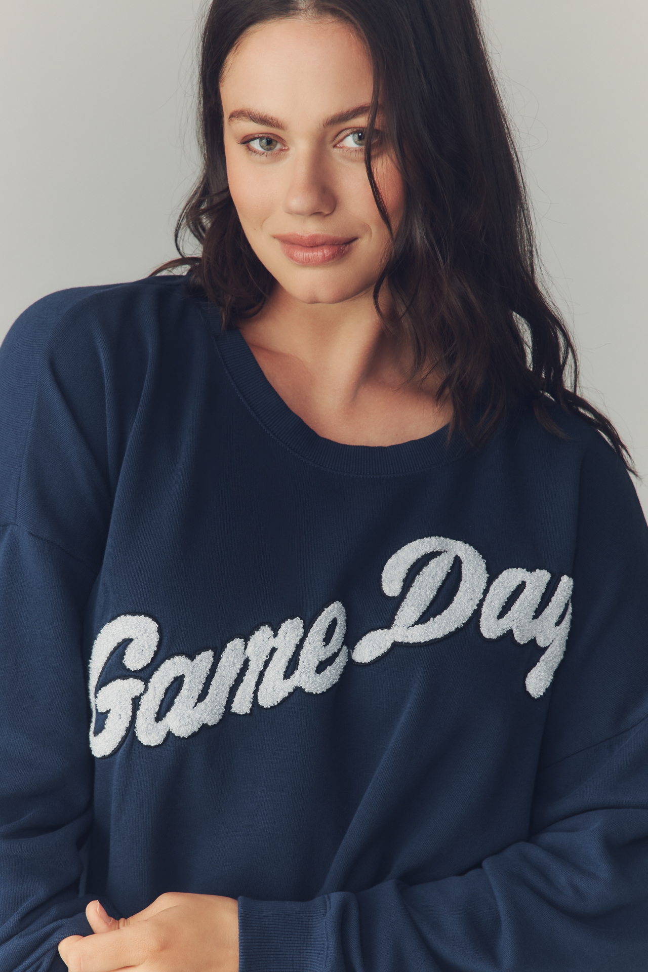 Maeve Game Day Crew-Neck Sweatshirt