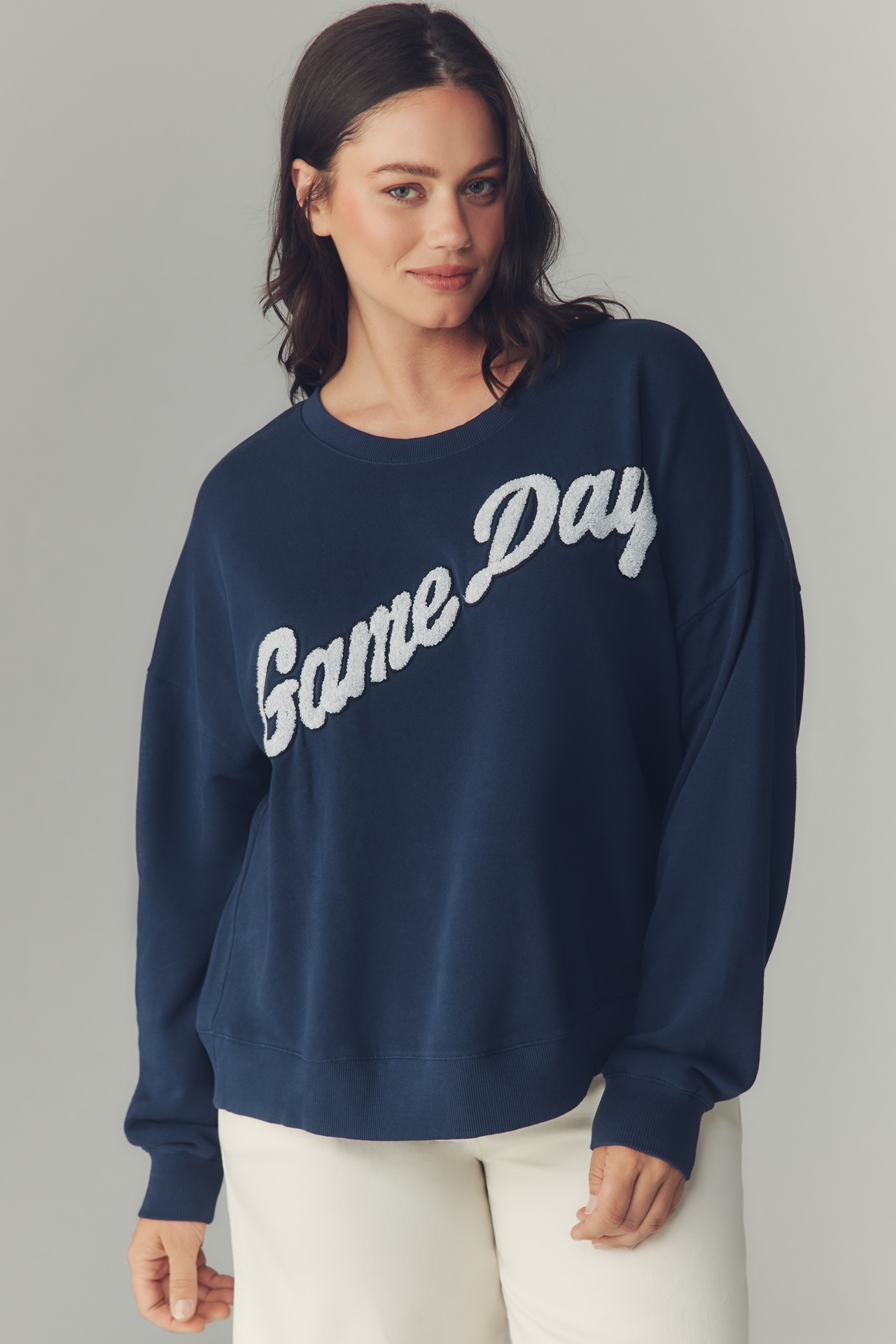 Maeve Game Day Crew-Neck Sweatshirt