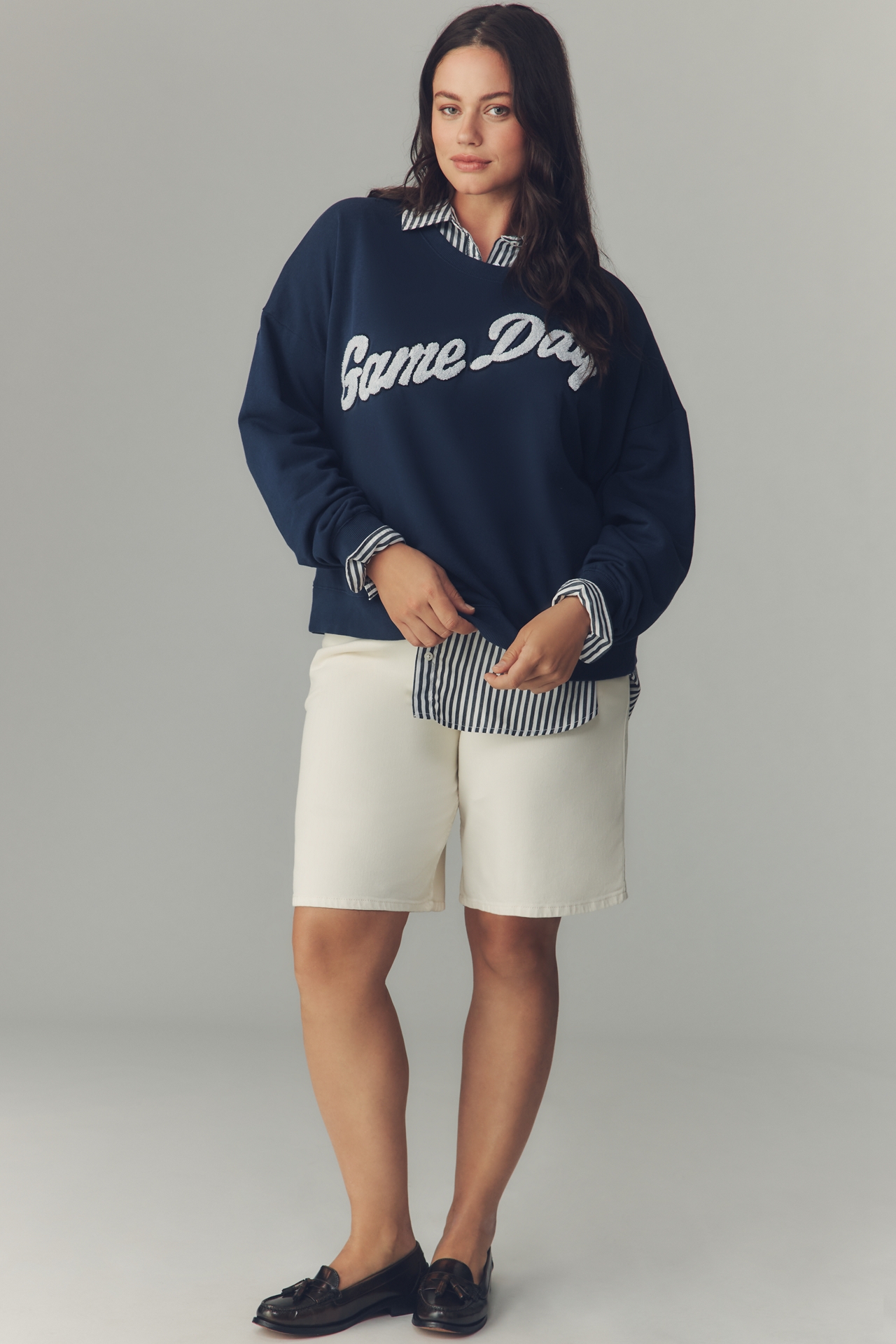 Maeve Game Day Crew-Neck Sweatshirt