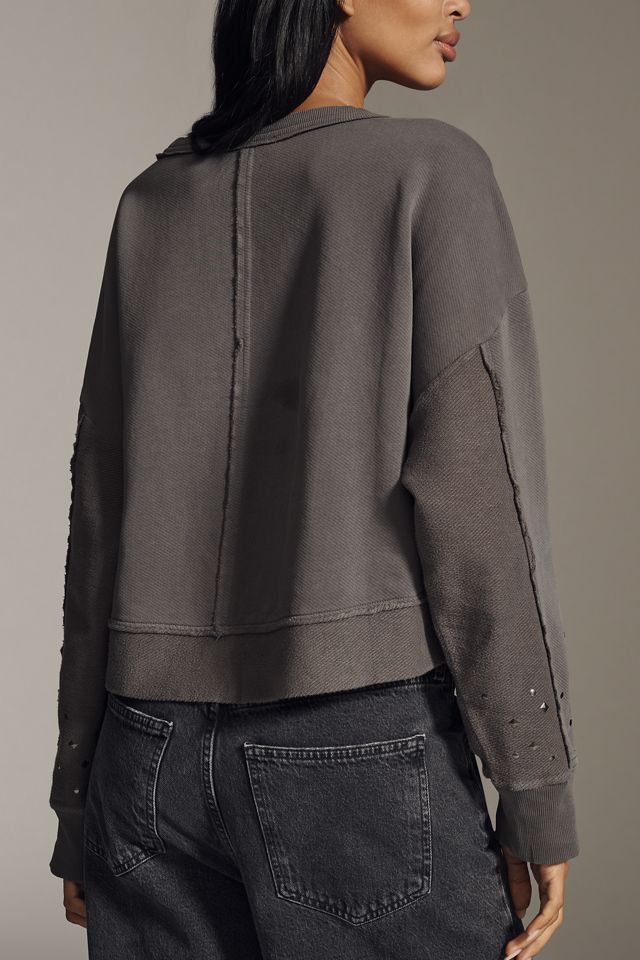 Pilcro Studded Graphic Sweatshirt #1