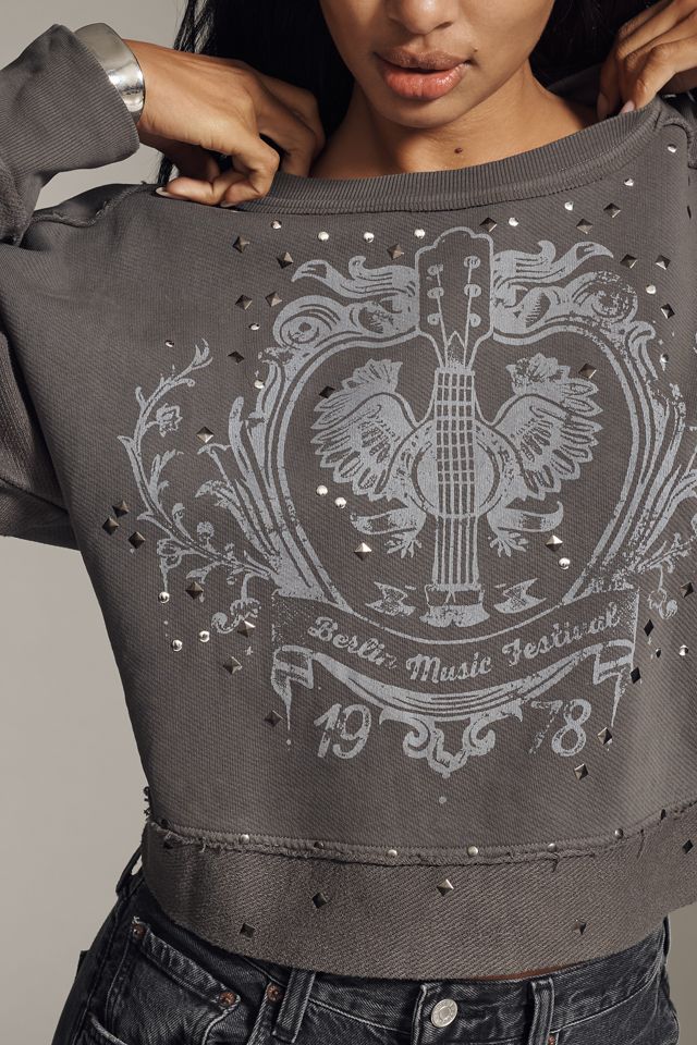 Pilcro Studded Graphic Sweatshirt #2