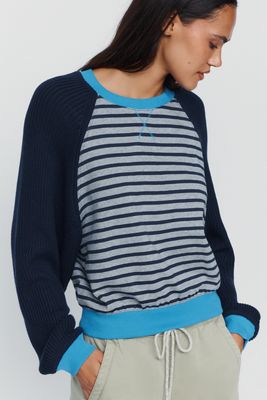 Pilcro Niki Long Sleeve Bubble Sweatshirt