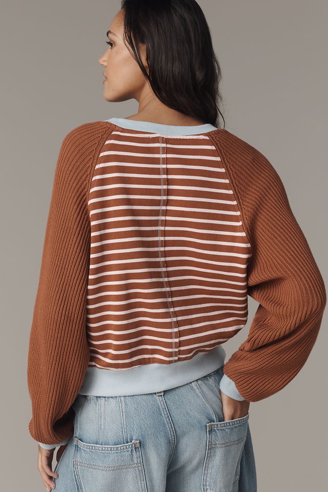 The Niki Knit-Sleeve Bubble Sweatshirt #1