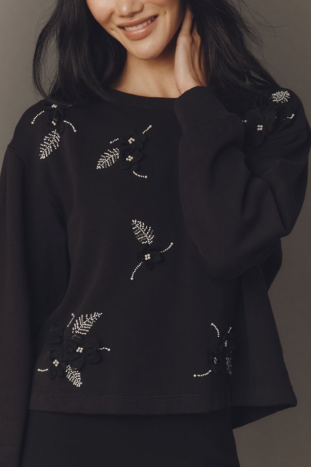 By Anthropologie Sweat-shirt orné d'un col rond #2