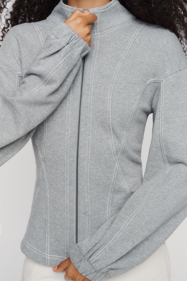Pilcro 100% Cotton Seamed Zip-Up Jacket #1