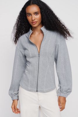 Pilcro 100% Cotton Seamed Zip-Up Jacket