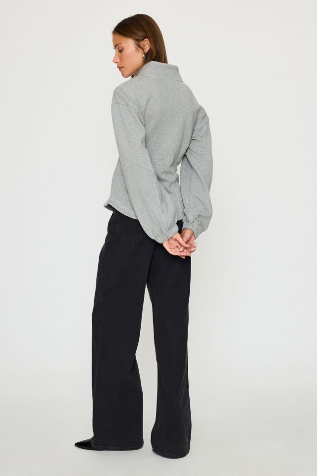 Pilcro 100% Cotton Seamed Slim Zip-Front Sweatshirt #5