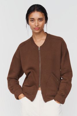 Sweat-shirt bomber en coton éponge Pilcro