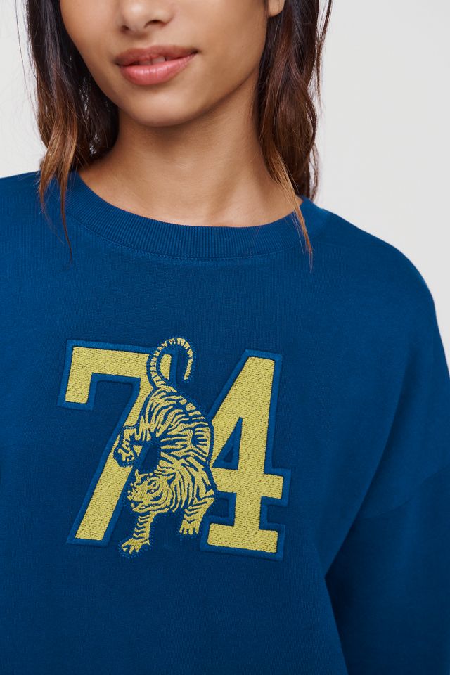 Maeve 100% Cotton Embroidered Varsity Sweatshirt #1