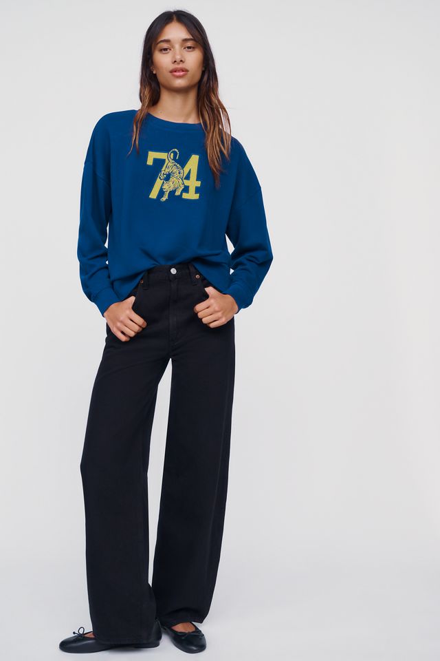 Maeve 100% Cotton Embroidered Varsity Sweatshirt #2