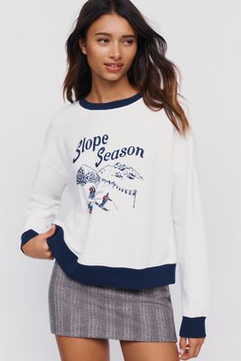 Maeve Slope Season 100% Cotton Graphic Sweatshirt