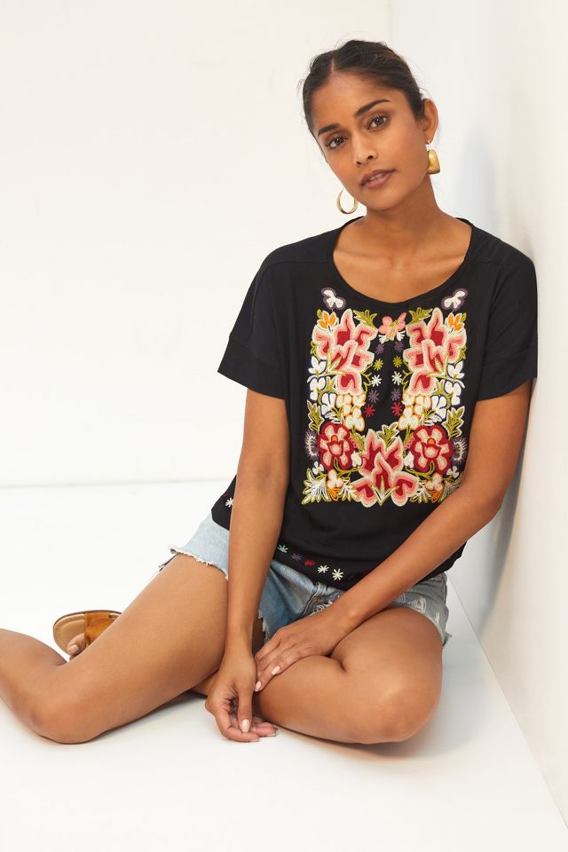 Floral Embroidered Top - After Glow