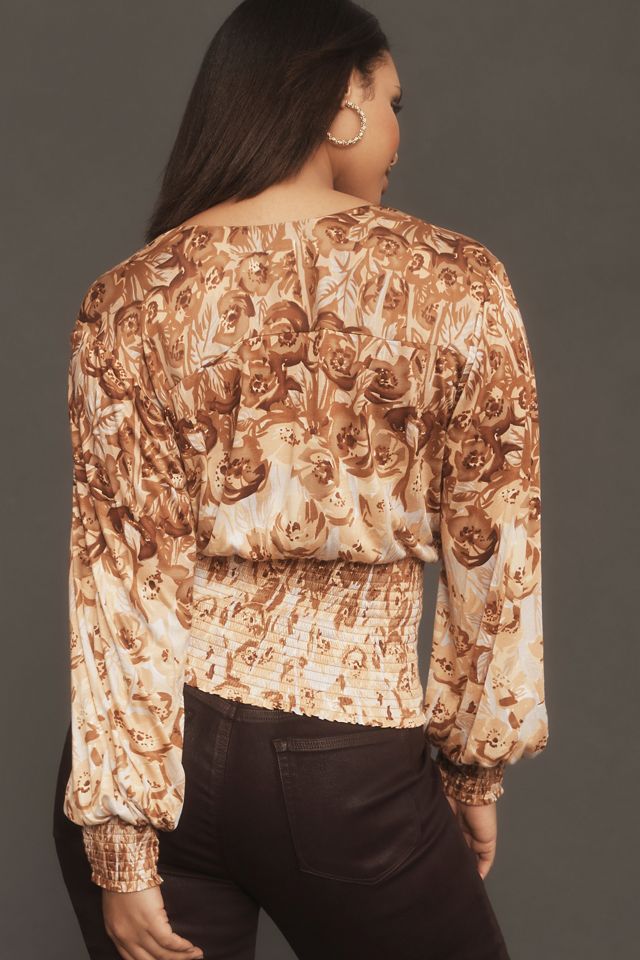 Tiny Valentina Long-Sleeve Printed Surplice Top #6