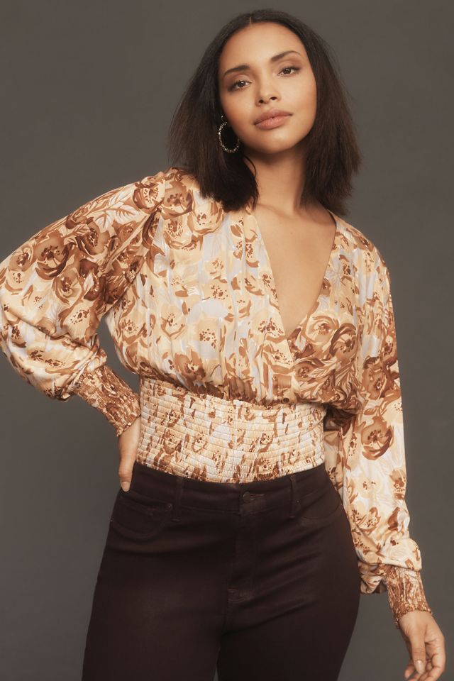 Tiny Valentina Long-Sleeve Printed Surplice Top #4