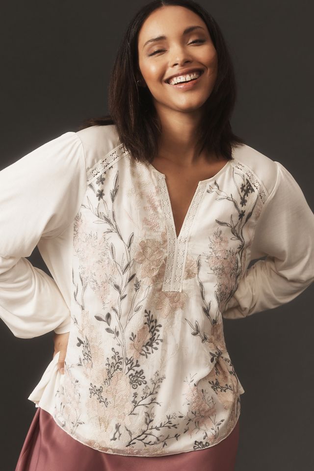 Tiny Holden Long-Sleeve Embroidered Top #7