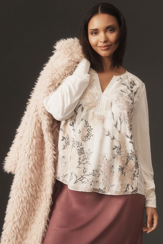 Tiny Holden Long-Sleeve Embroidered Top #4