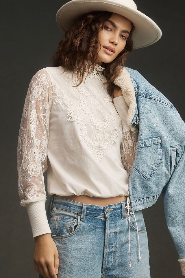 Long Sleeve Lace Top