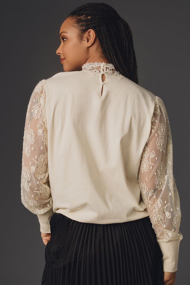 Tiny Oriana Long-Sleeve Lace Top #5