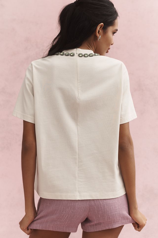 Essentiel Antwerp Galenic Rhinestone-Embellished Tee #1