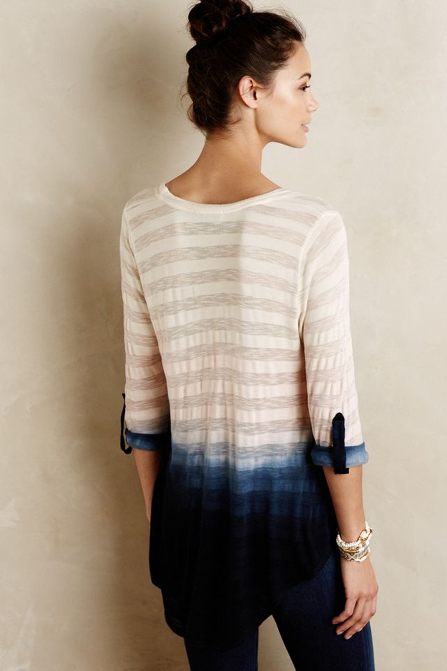 Dipped Stripe Top #1