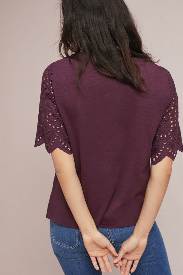 Eyelet Boat Neck Top #2