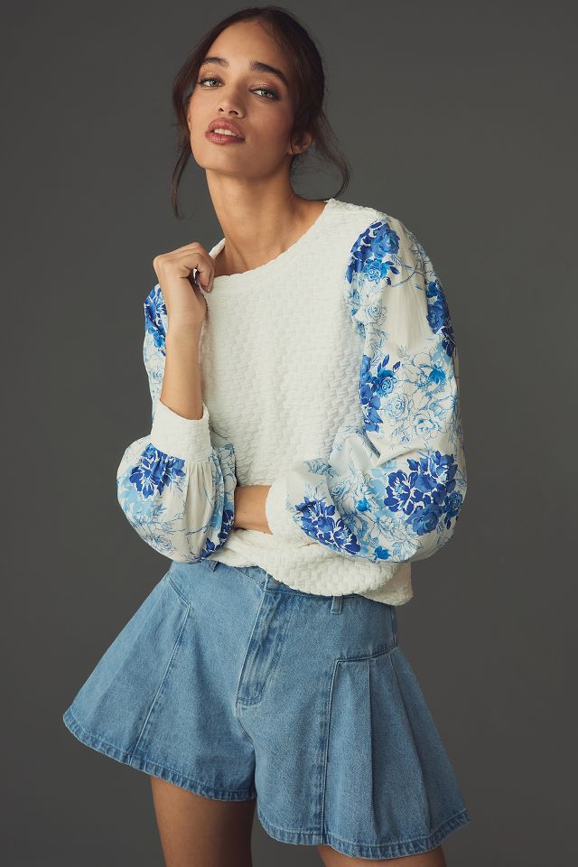 Porridge Textured Sweatshirt Anthropologie