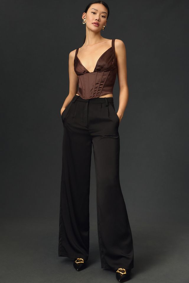 Top Corset de Satén con Escote en V Porridge Plunge #3
