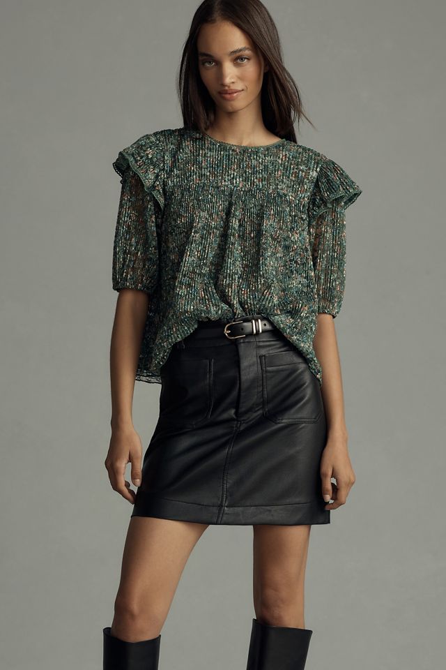 Porridge Lace Crew-Neck Blouse #1