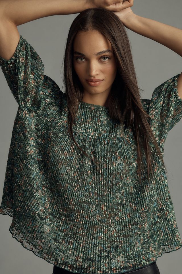 Porridge Lace Crew-Neck Blouse #3