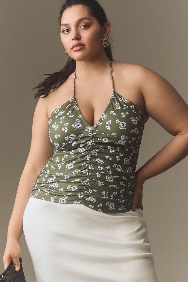 Porridge Malena Tie-Neck Ruched Tank #3