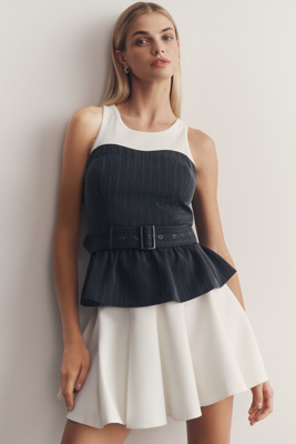 Porridge Ribbed Belted Tank Top product page