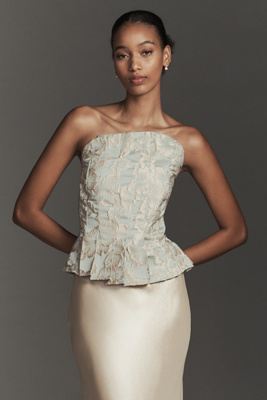 Porridge Strapless Pleated Peplum Top product page