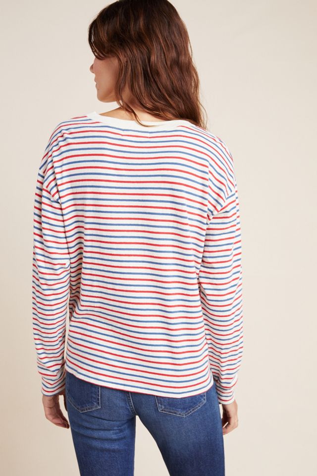 Holly Striped Henley Top #1