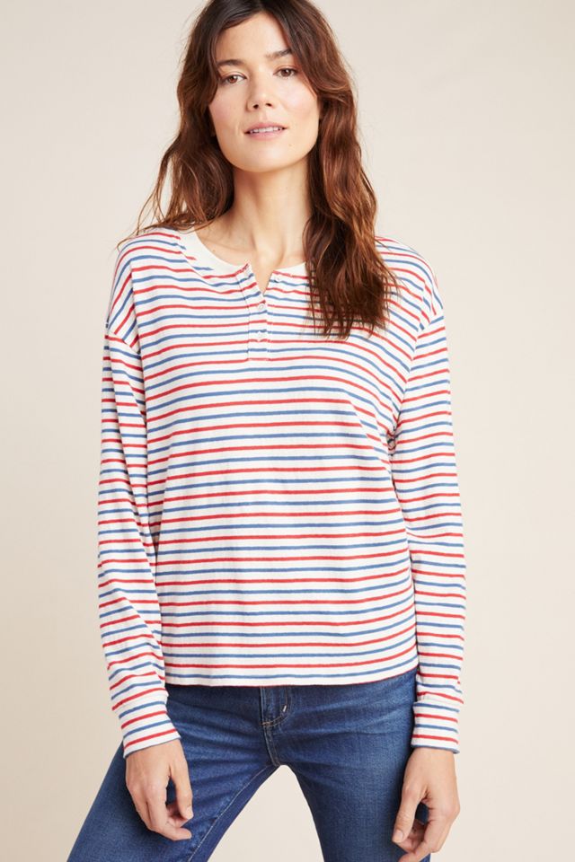 Holly Striped Henley Top #3