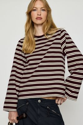 Barbour Maplewood Stripe 100% Cotton Long-Sleeve Top