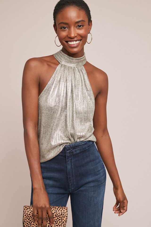 Shine Halter Top Anthropologie