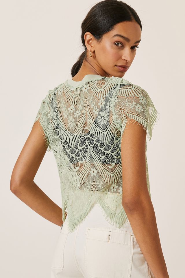 Sheer Lacy Top #2