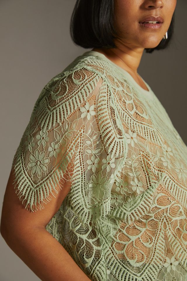 Sheer Lacy Top #4