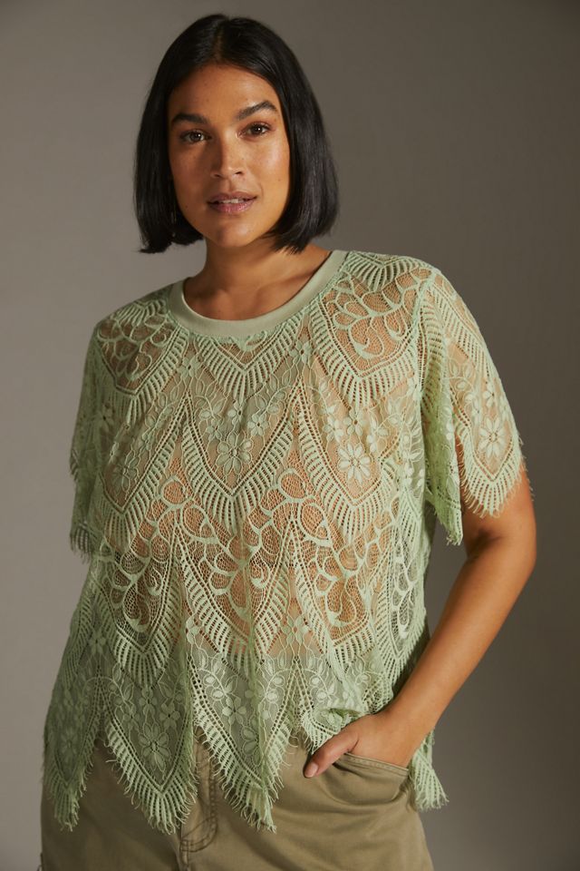 Sheer Lacy Top #3